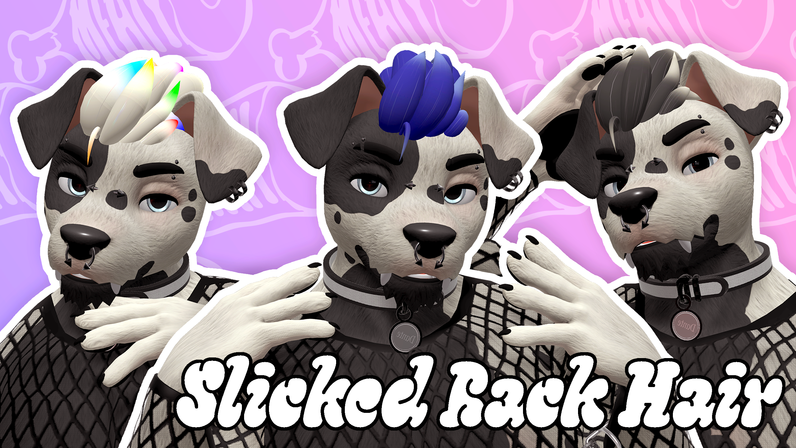 VRChat | Slicked Back Hairstyle