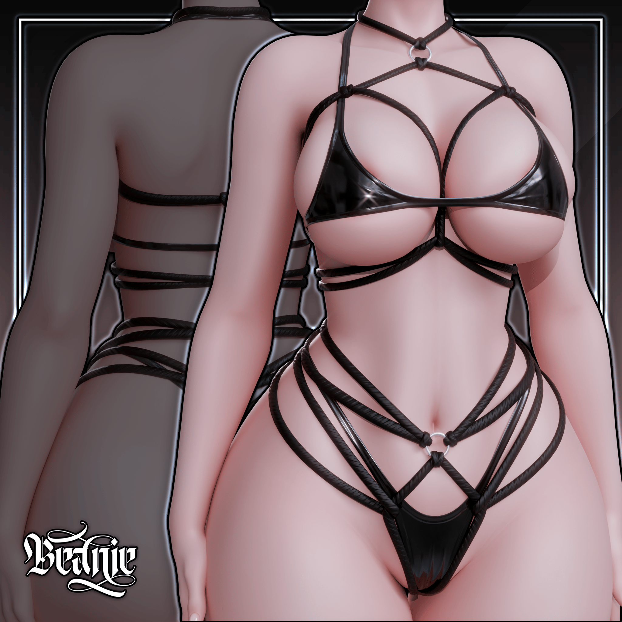 'Affliction' Shibari Harness + Bikini Set