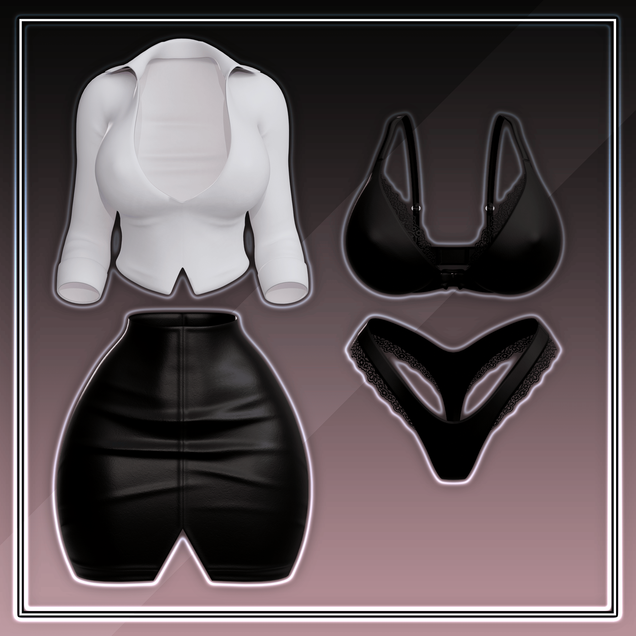 'Corrupted' Office Secretary Outfit