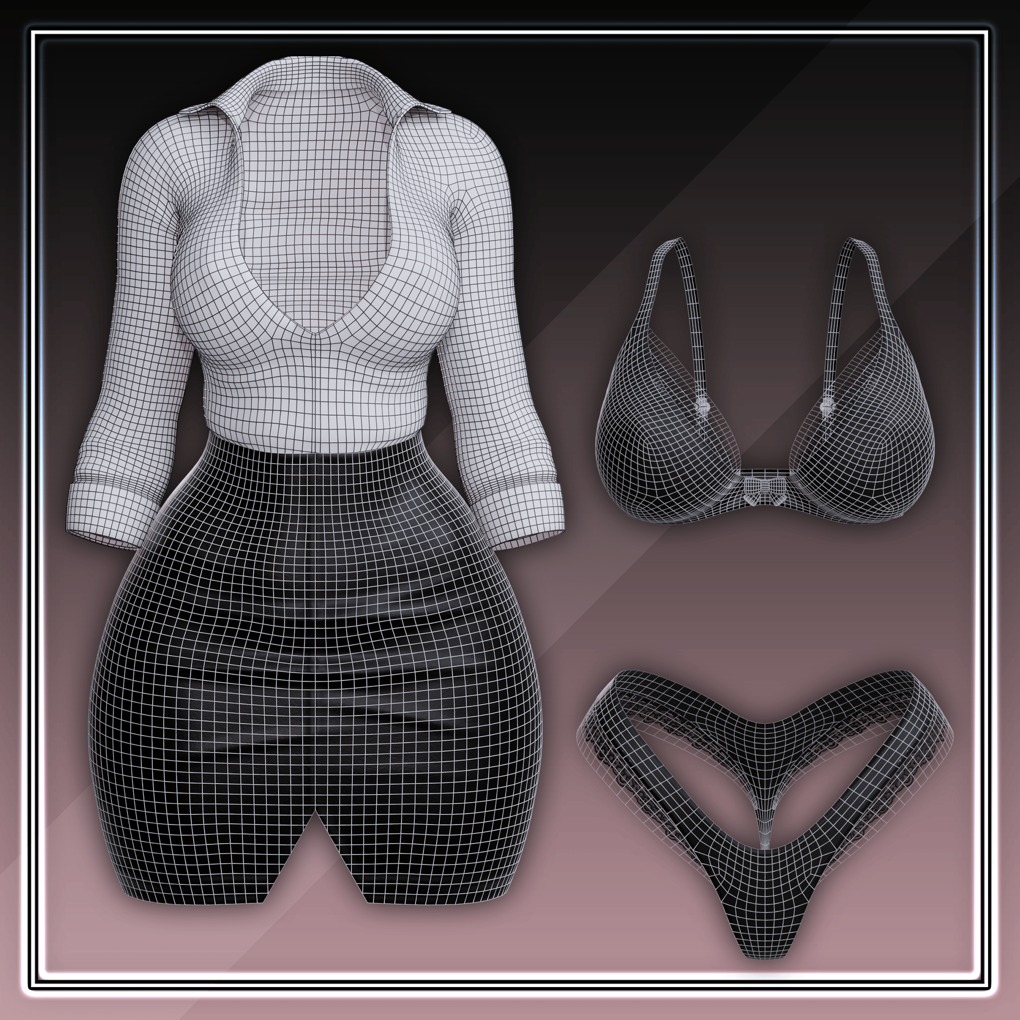 'Corrupted' Office Secretary Outfit