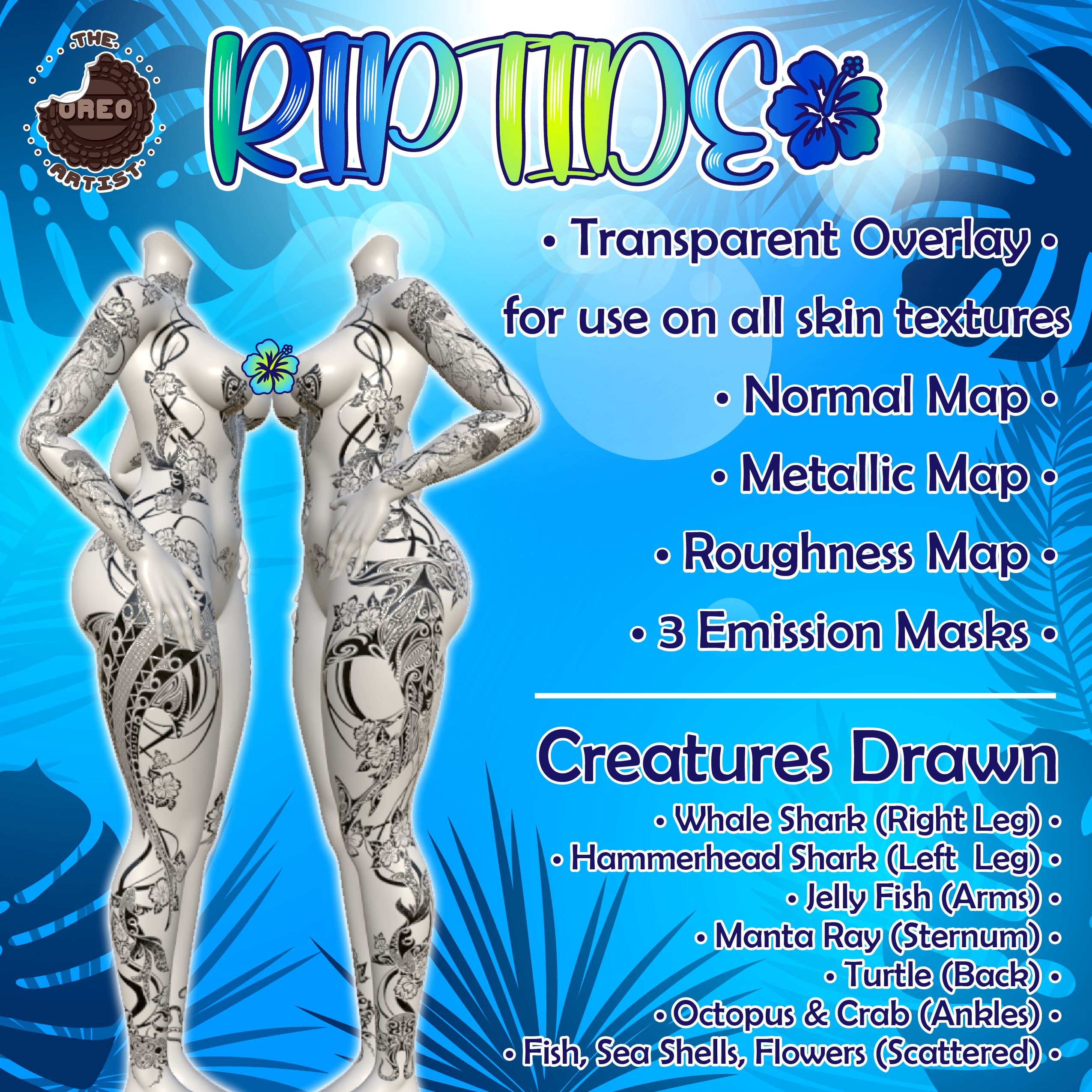 Riptide Tattoo for VRBase Egirl