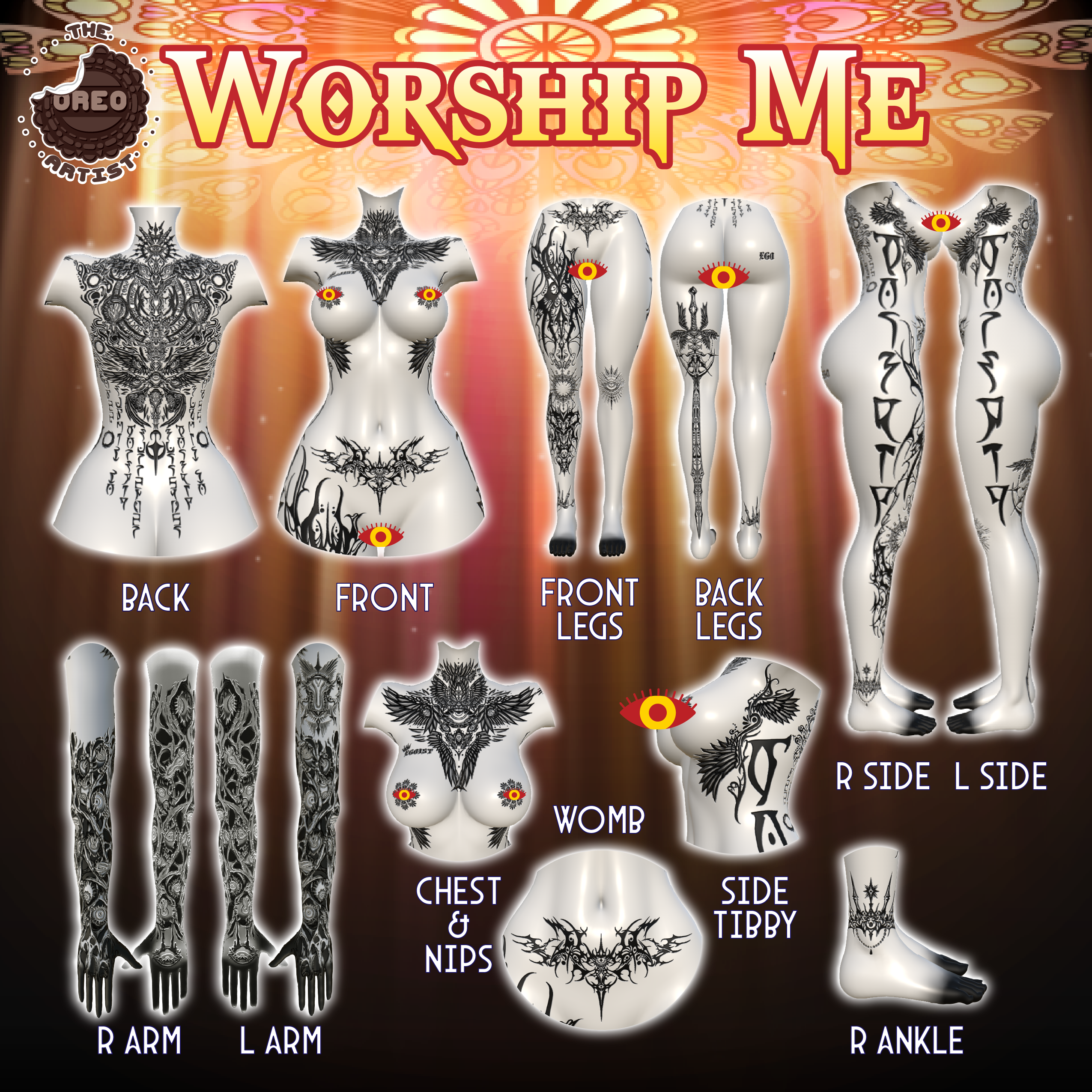 Worship Me Tattoo for VRBase Egirl