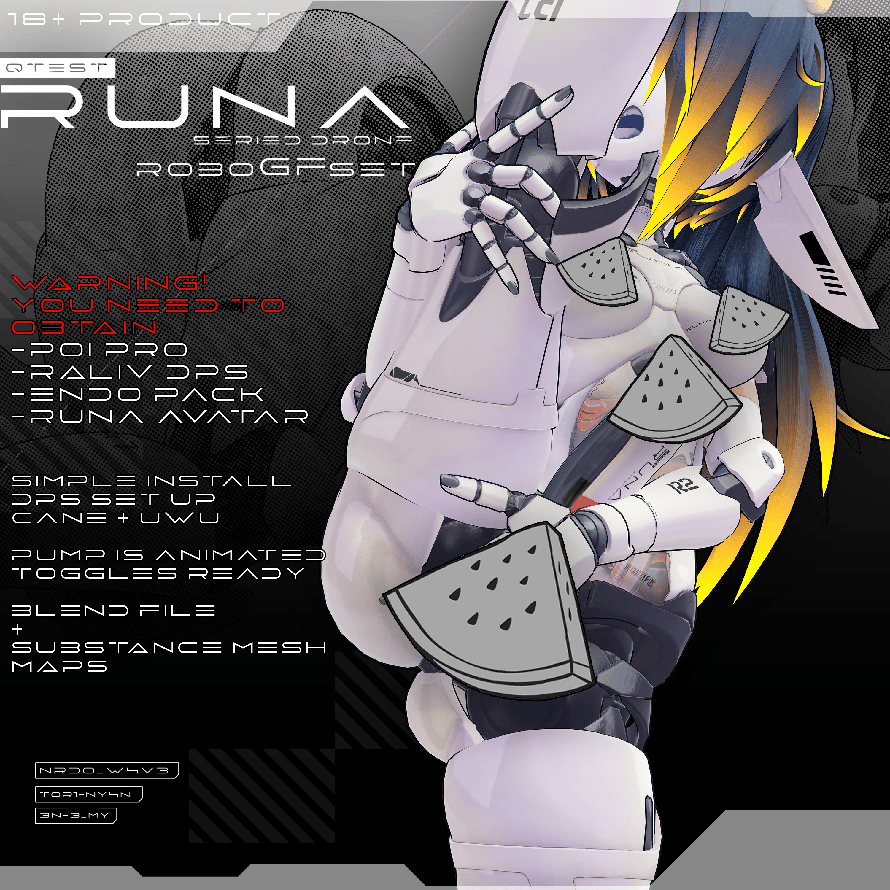 Torinyan][VRC] Runa Robot GF by Torinyan - Jinxxy