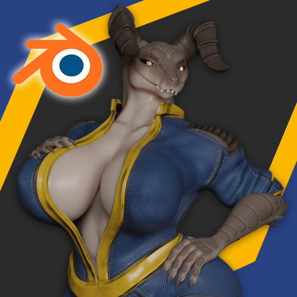 "Lizzy" a female deathclaw model for animation