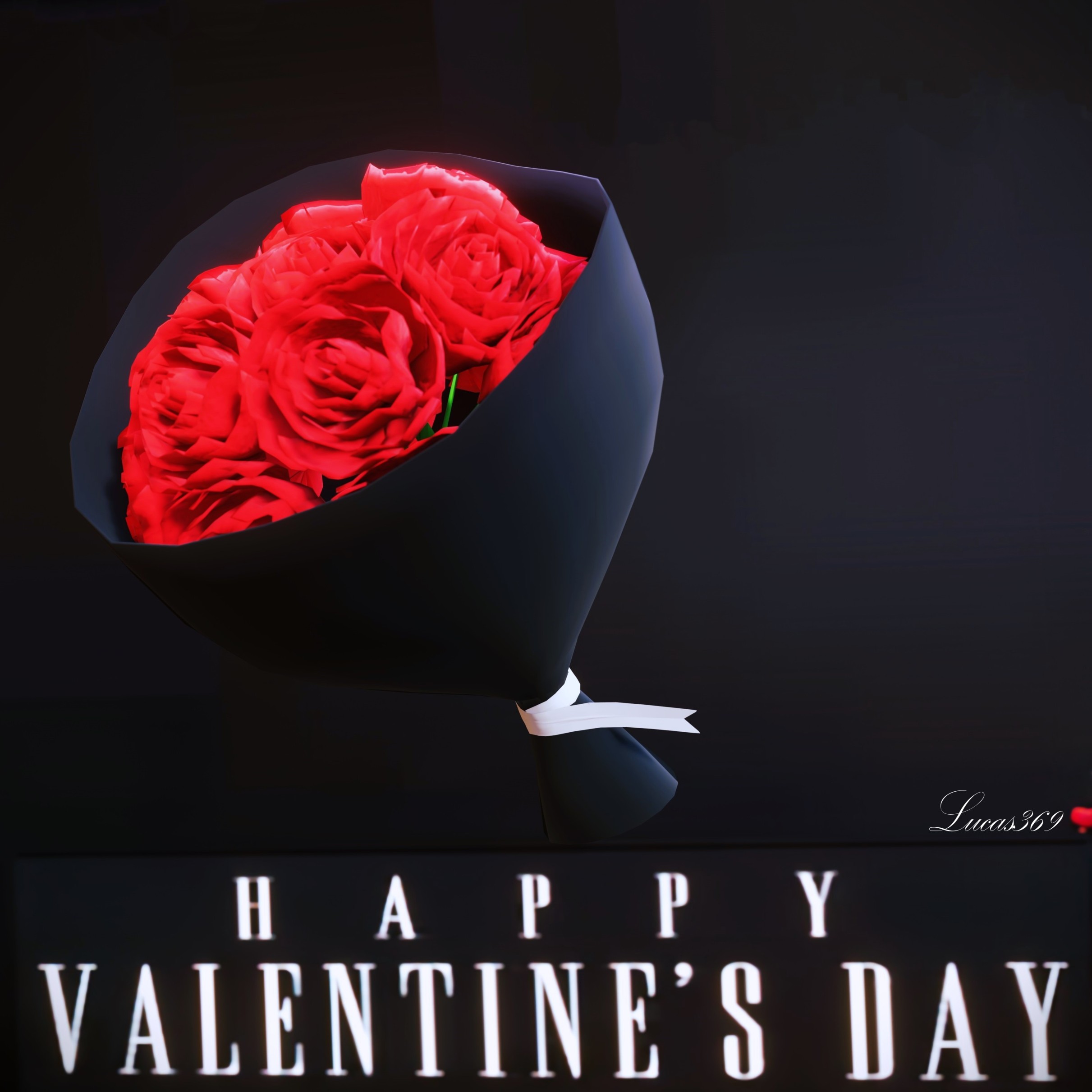 Red Rose Flower Bouquet 『Free in Server 』