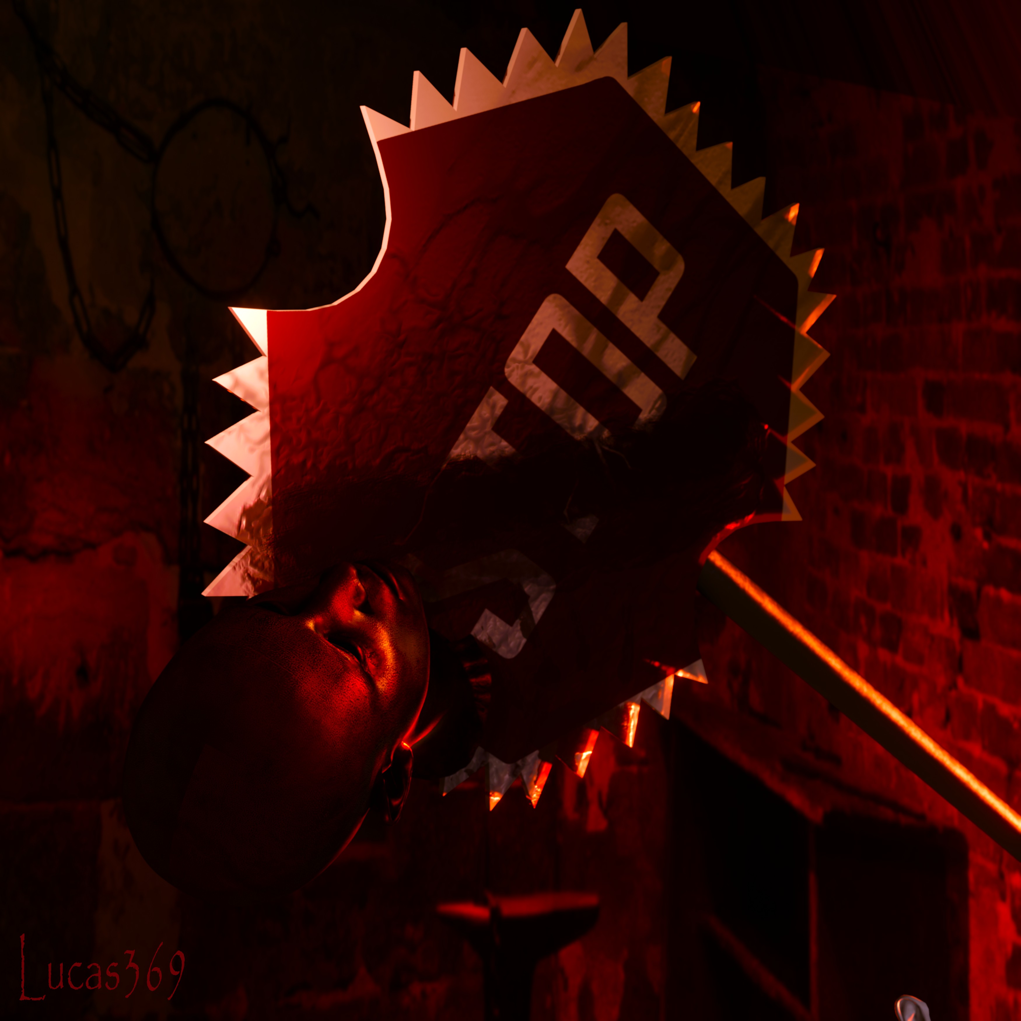 Punisher Traffic Sign Axe (Halloween Asset)  