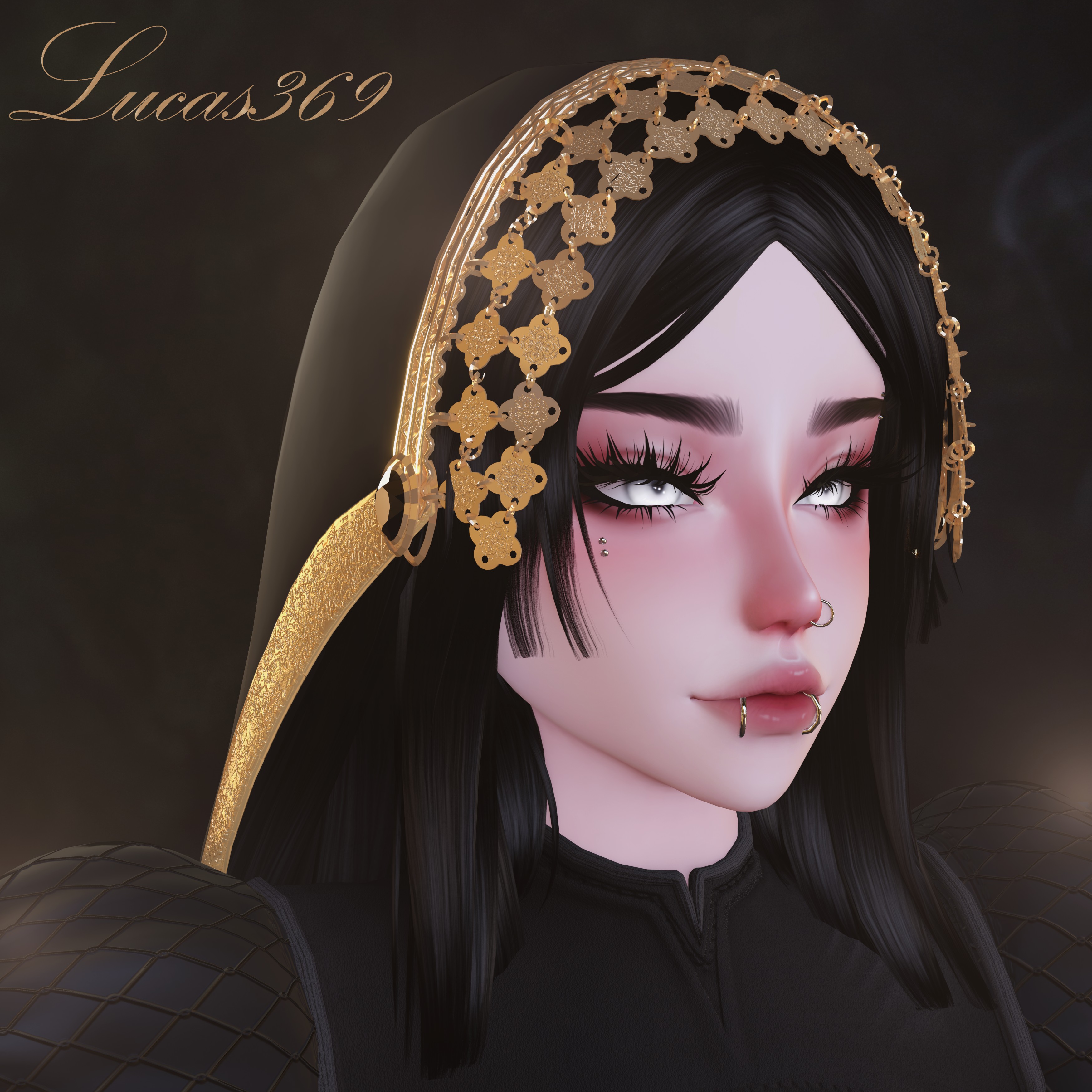 Arabic Crown Veil
