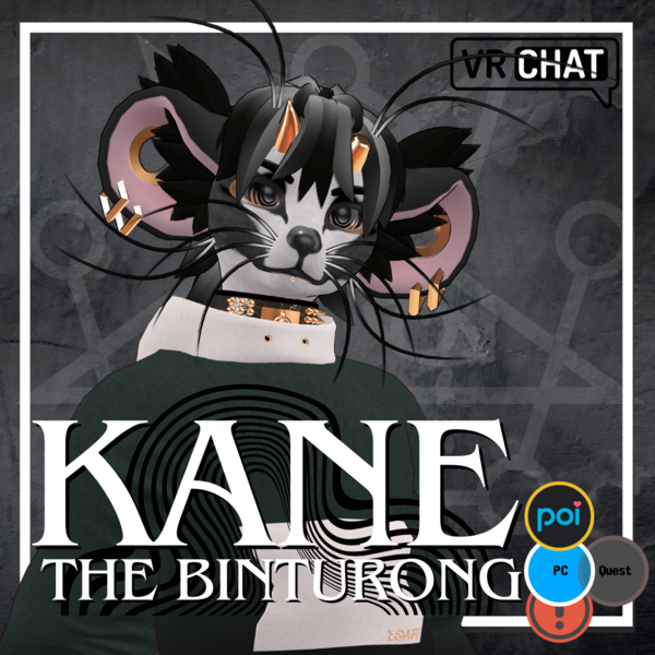Kane the Binturong Bearcat Avatar (Masc) Vrchat 3.0 [PC]