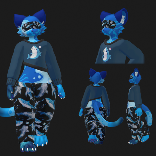 Mayu Shark Pajamas Texture