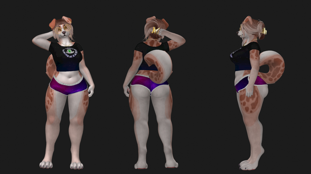 Foxipaws Honey Alien Clothes Texture