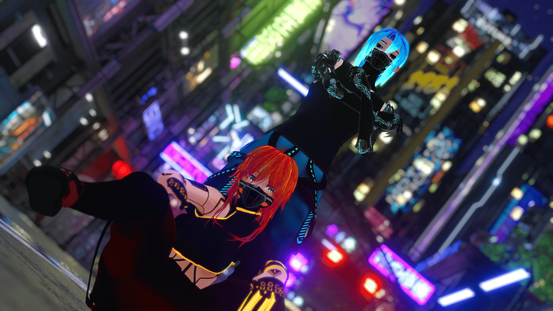 Cybernetic Samurai Couple - Kenji x Kokoro (VCC/SPS/Quest/Green Ver.) Unity 2022