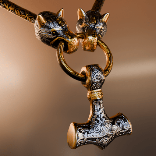"Geri & Freki" - Mjölnir Necklace