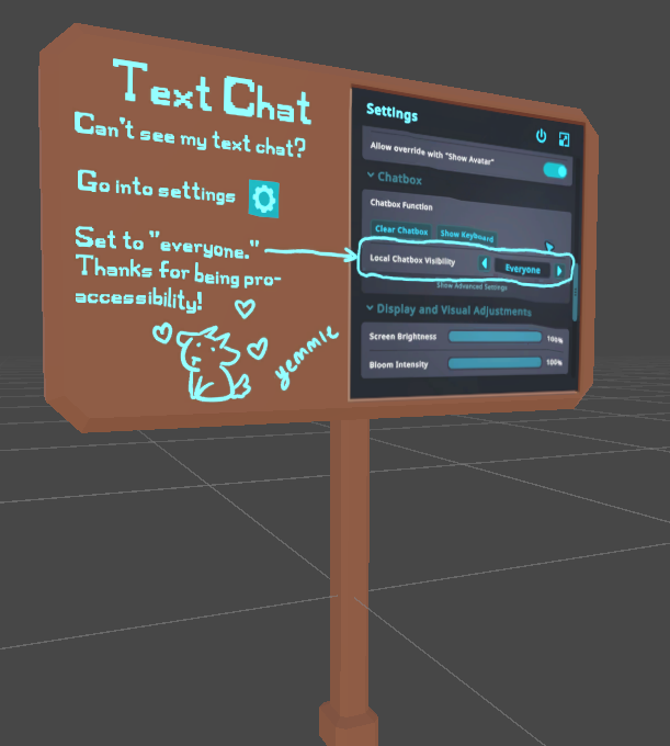 Text Chat Sign