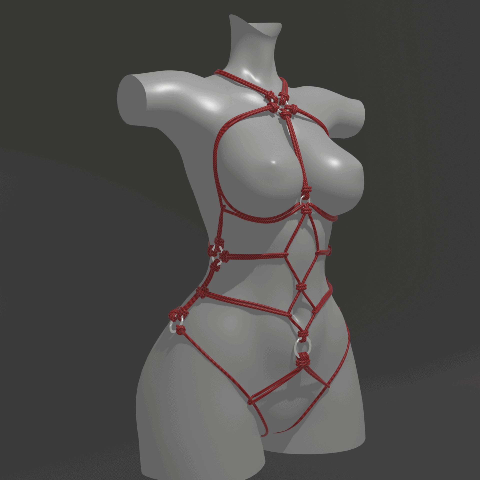 Rope Harness | E-Girl heeled and flat | 150+ textures