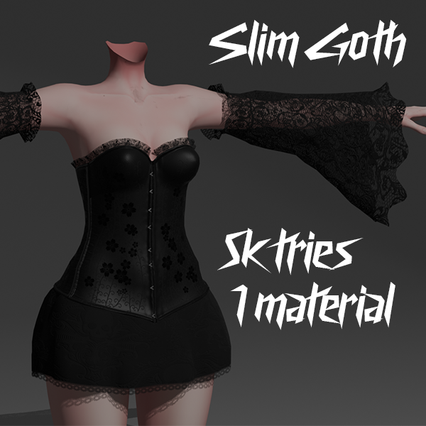 Slim Goth | Slim Stack Flat Foot + Panda V1