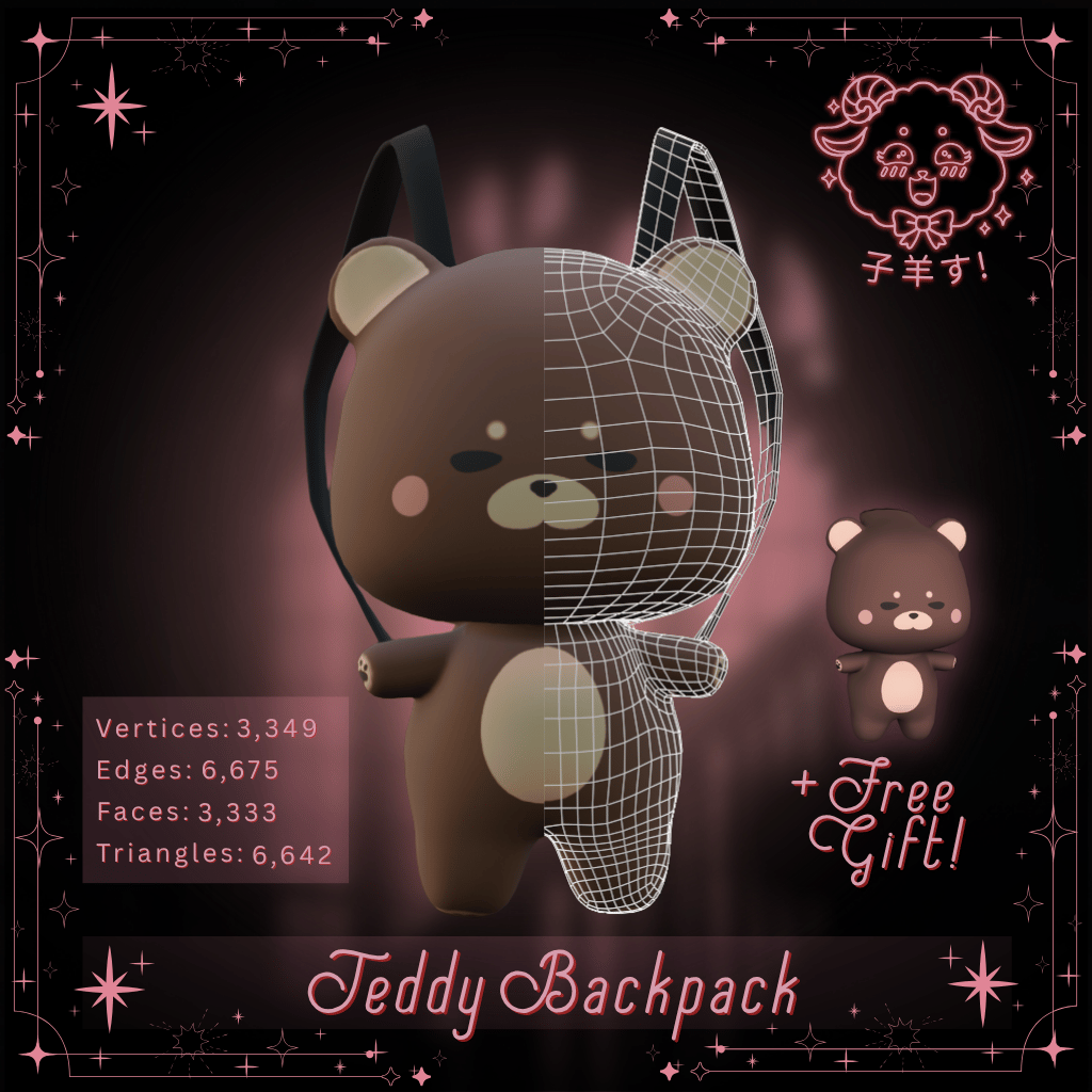 Teddy Backpack For VRChat + Free Gift