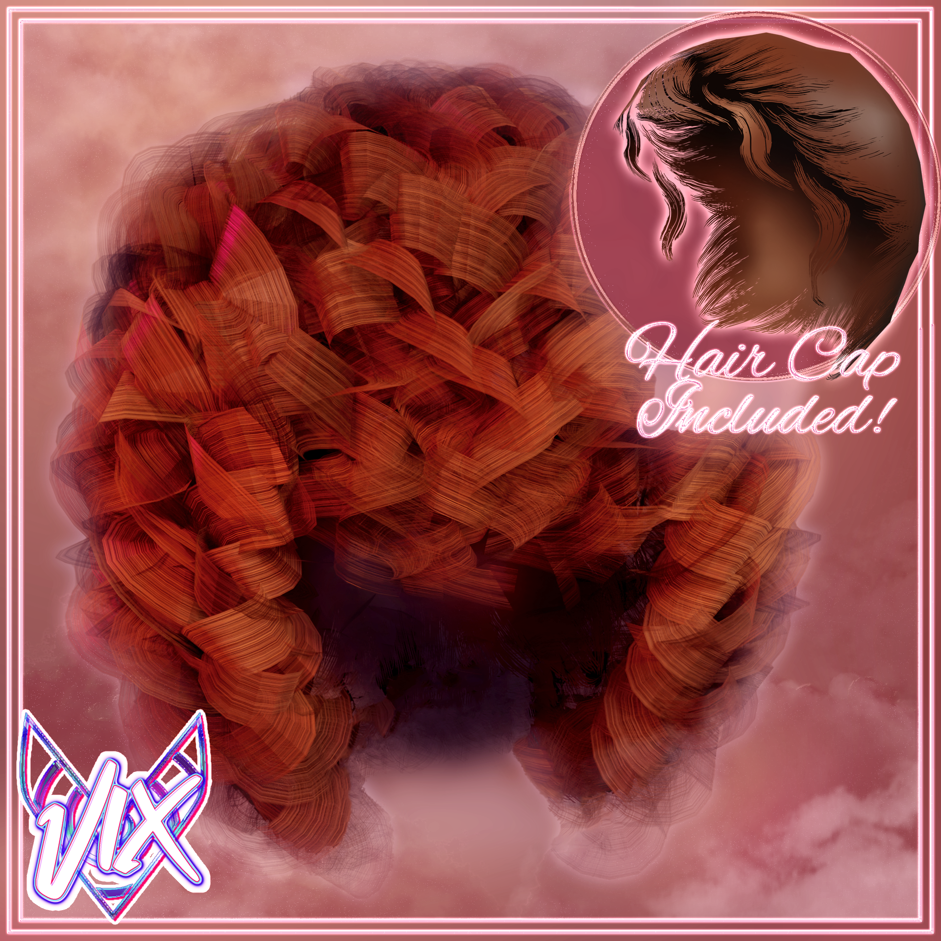 CURLY AFRO RIBBON CURLS PoC HAIR w/SQUISH BONES! by VIX