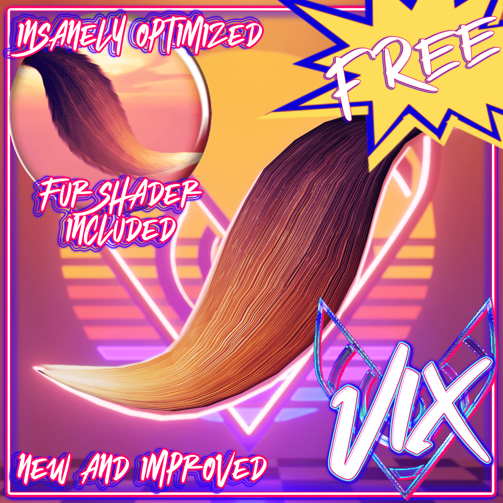 FREE FOX TAIL LOW POLY (OPTI)