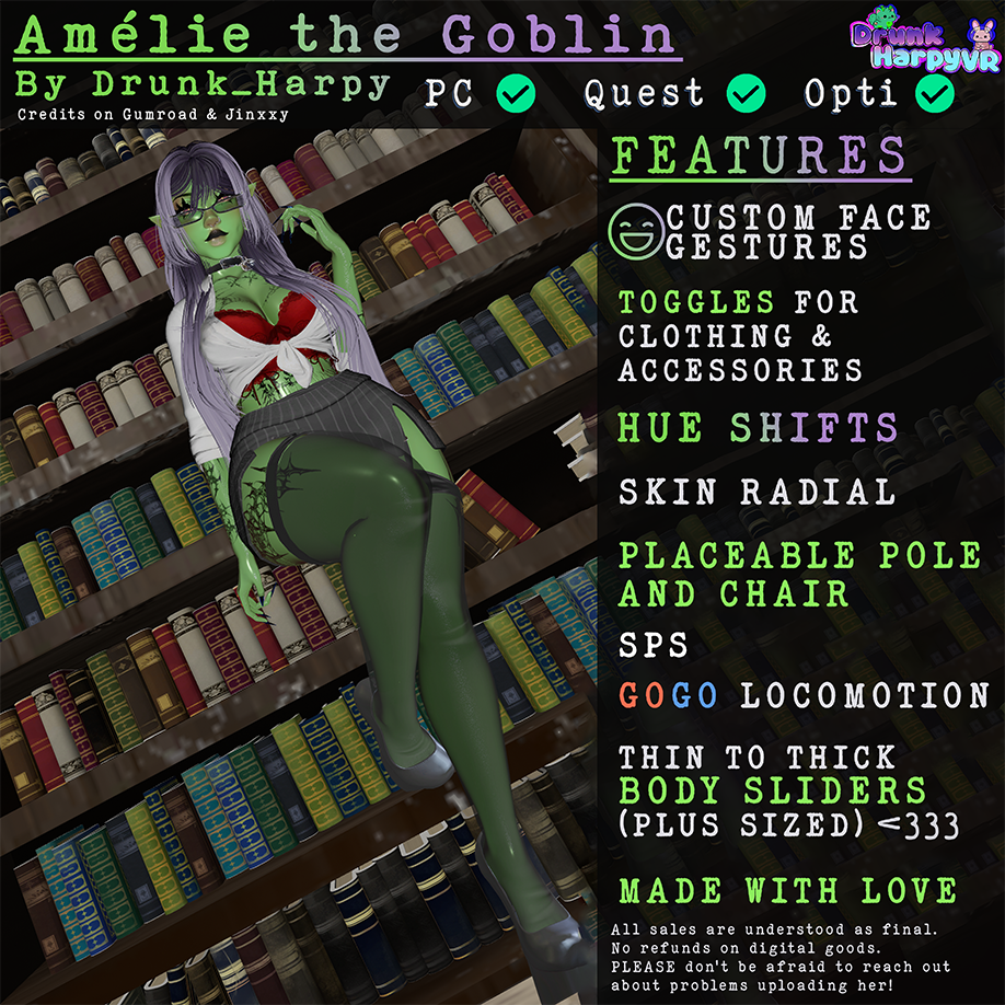 Amélie Goblin Momma- PC, Quest, Opti, PLUS SIZE