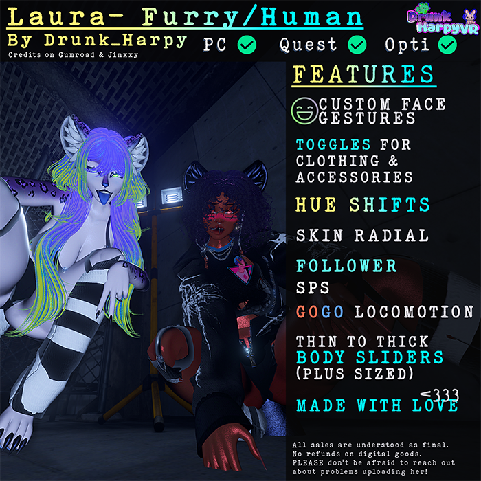 Laura the Snowleopard (human version included) PC-Quest-Opti
