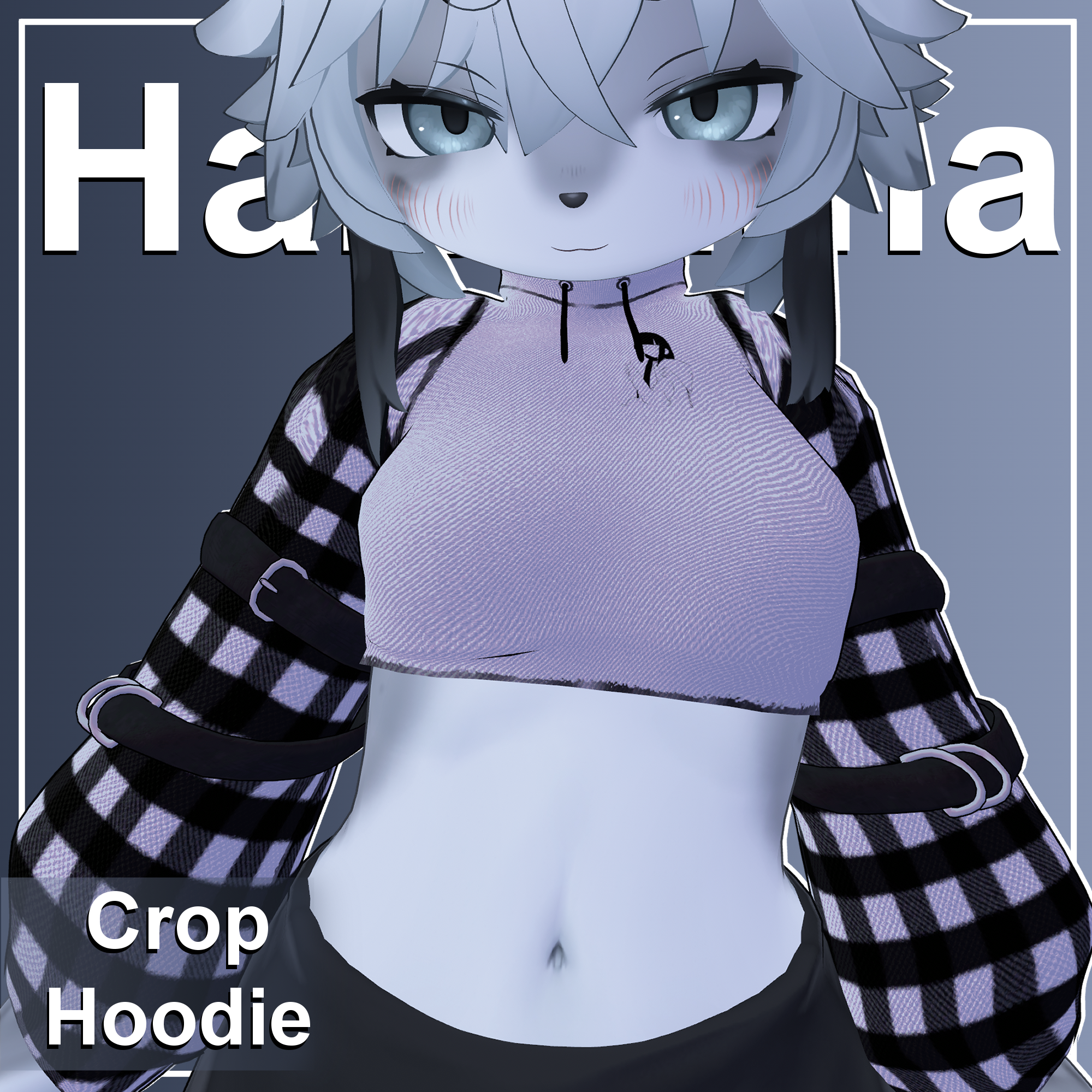  【灰島-haishima-】🐾Crop Hoodie❤️