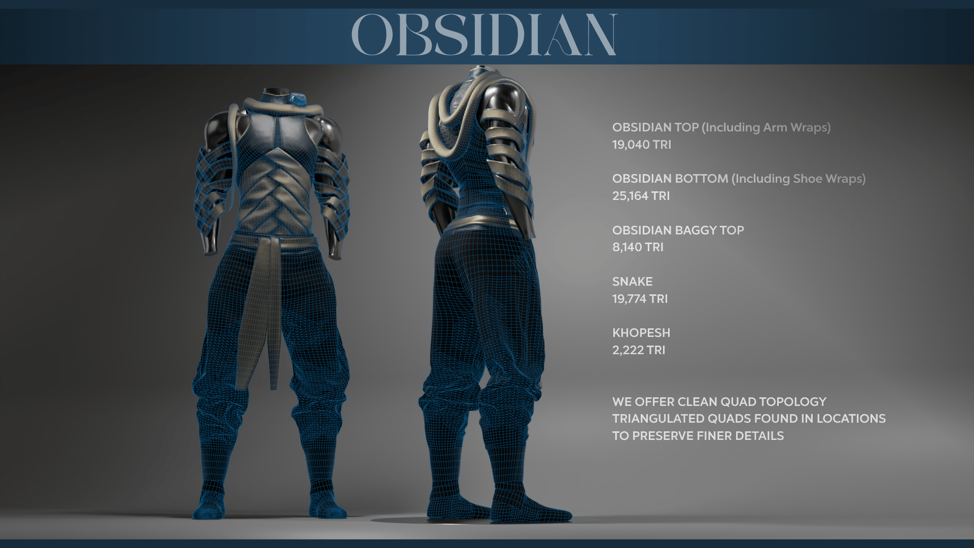 Obsidian Clothing Set
