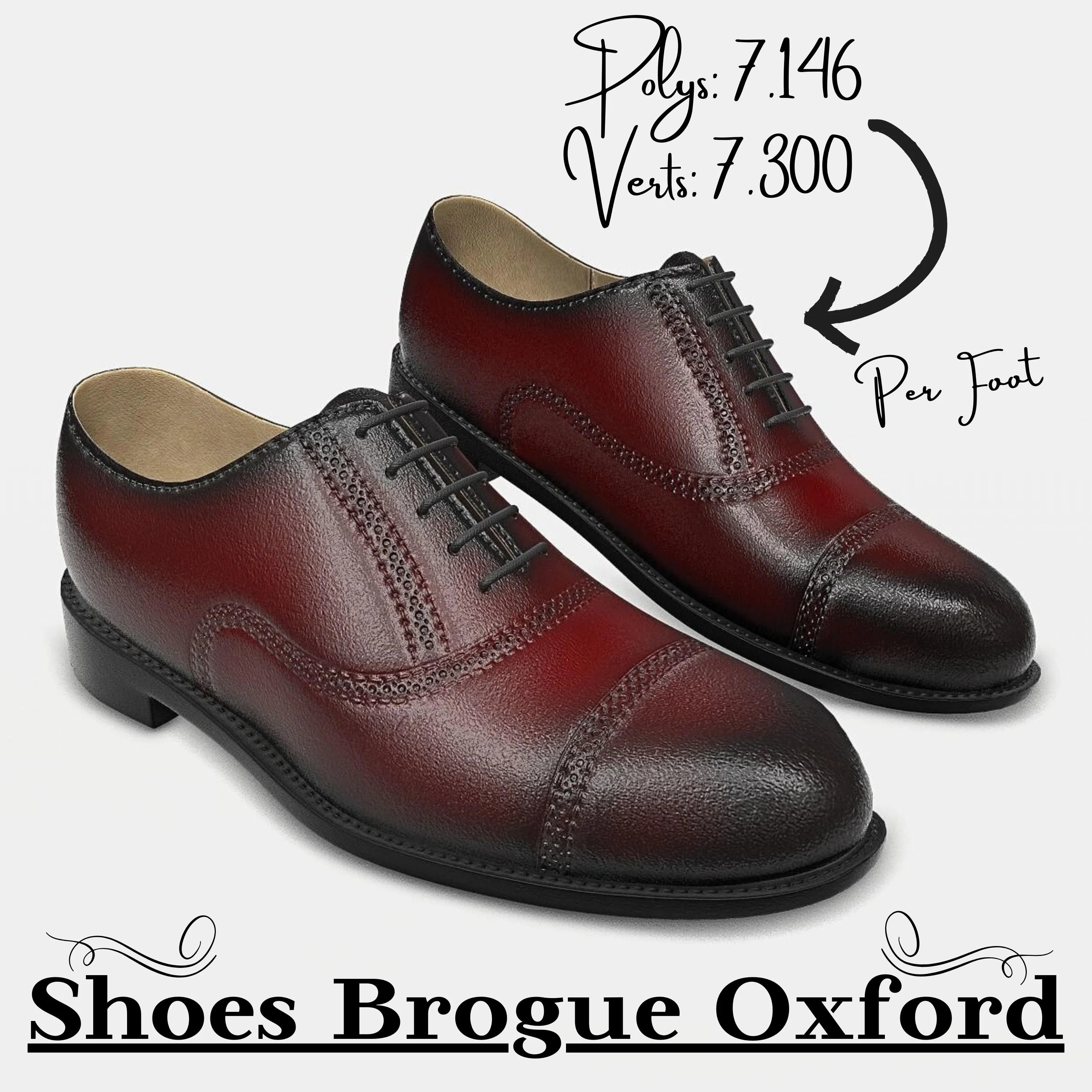 Shoes Brogue Oxford - Dark Red | WOLVES STUDIO