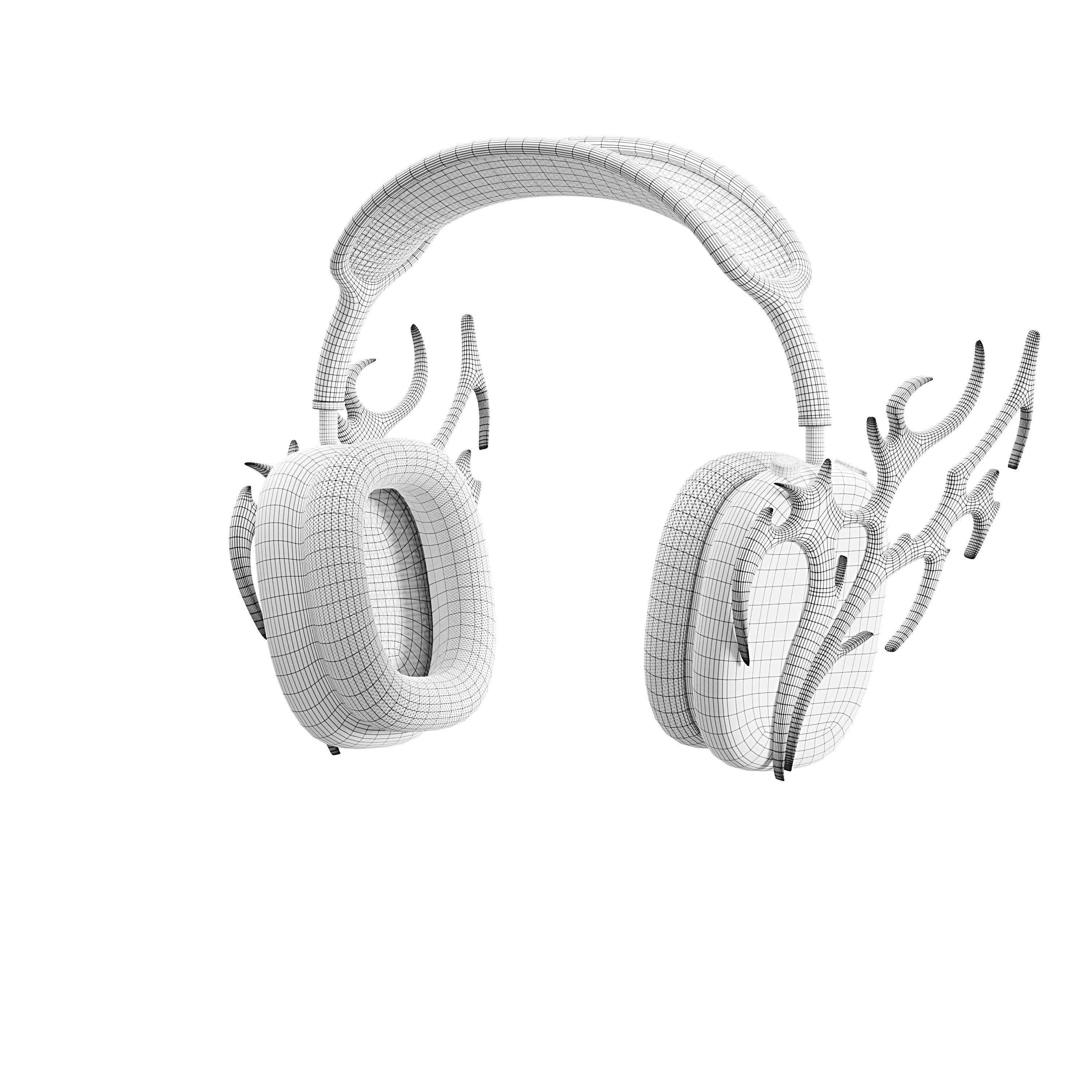Headphone Chrome Heart Silver - Streetwear | WOLVES STUDIO
