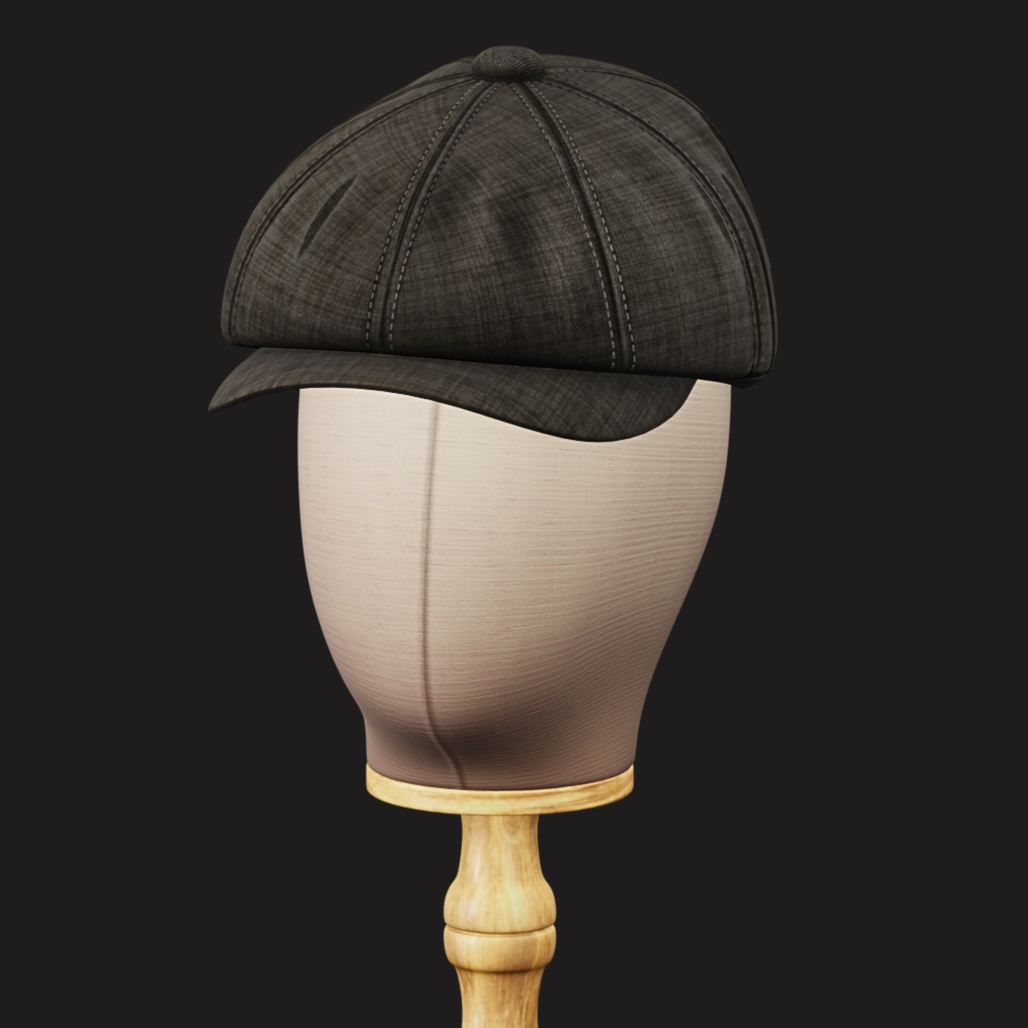 Vintage Golf Beret Hat 3D Model Low Poly | WOLVES STUDIO