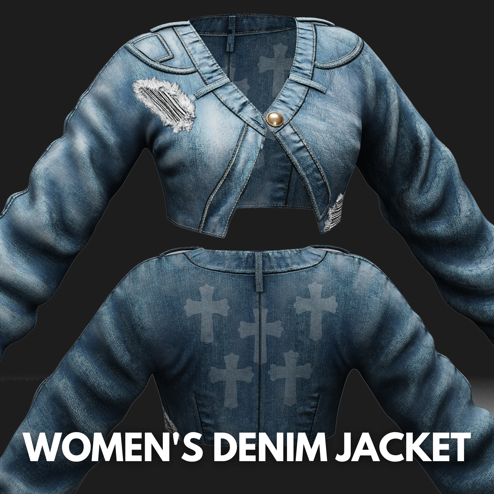 WOMEN'S DENIM JACKET - 3 COLORS | WOLVES STUDIO