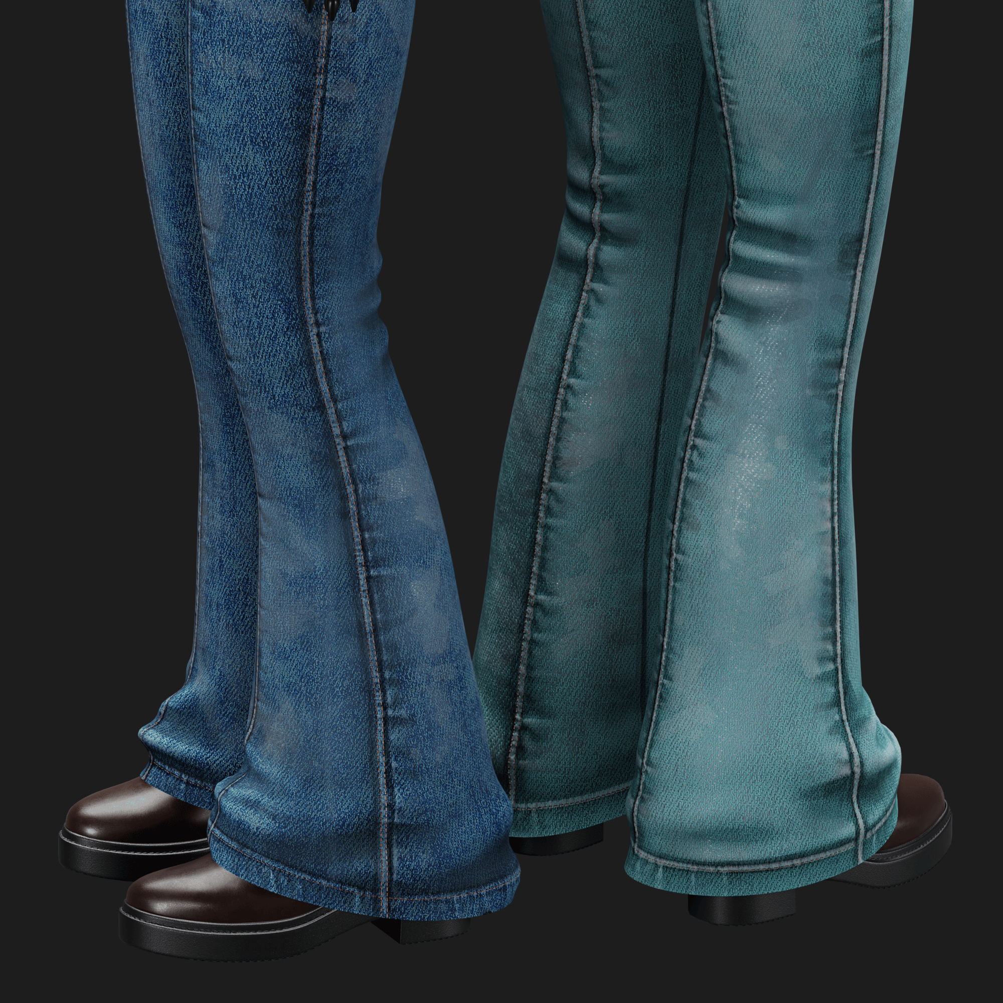 WOMEN'S COWGIRL SET VRChat - Denim Vest + Pants | WOLVES STUDIO