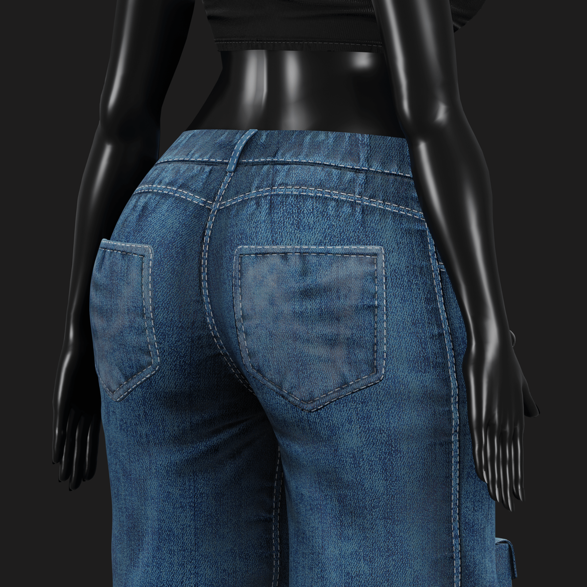 WOMEN'S Y2K 2000's SET VRChat - Cargo Pants + T-Shirt | WOLVES STUDIO