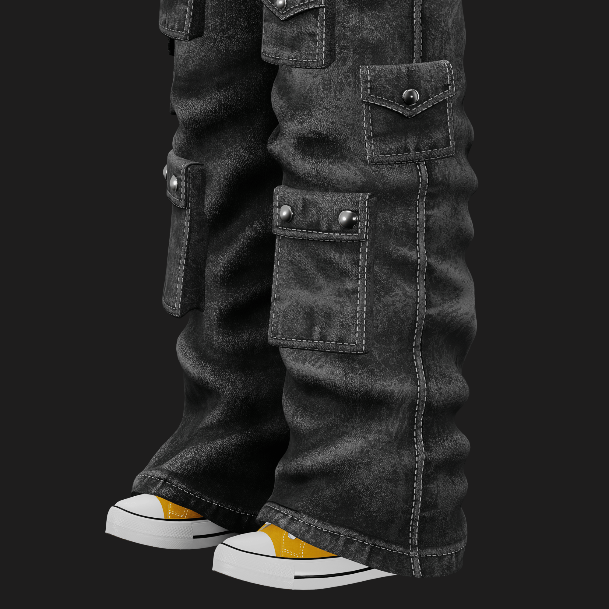 WOMEN'S Y2K 2000's SET VRChat - Cargo Pants + T-Shirt | WOLVES STUDIO