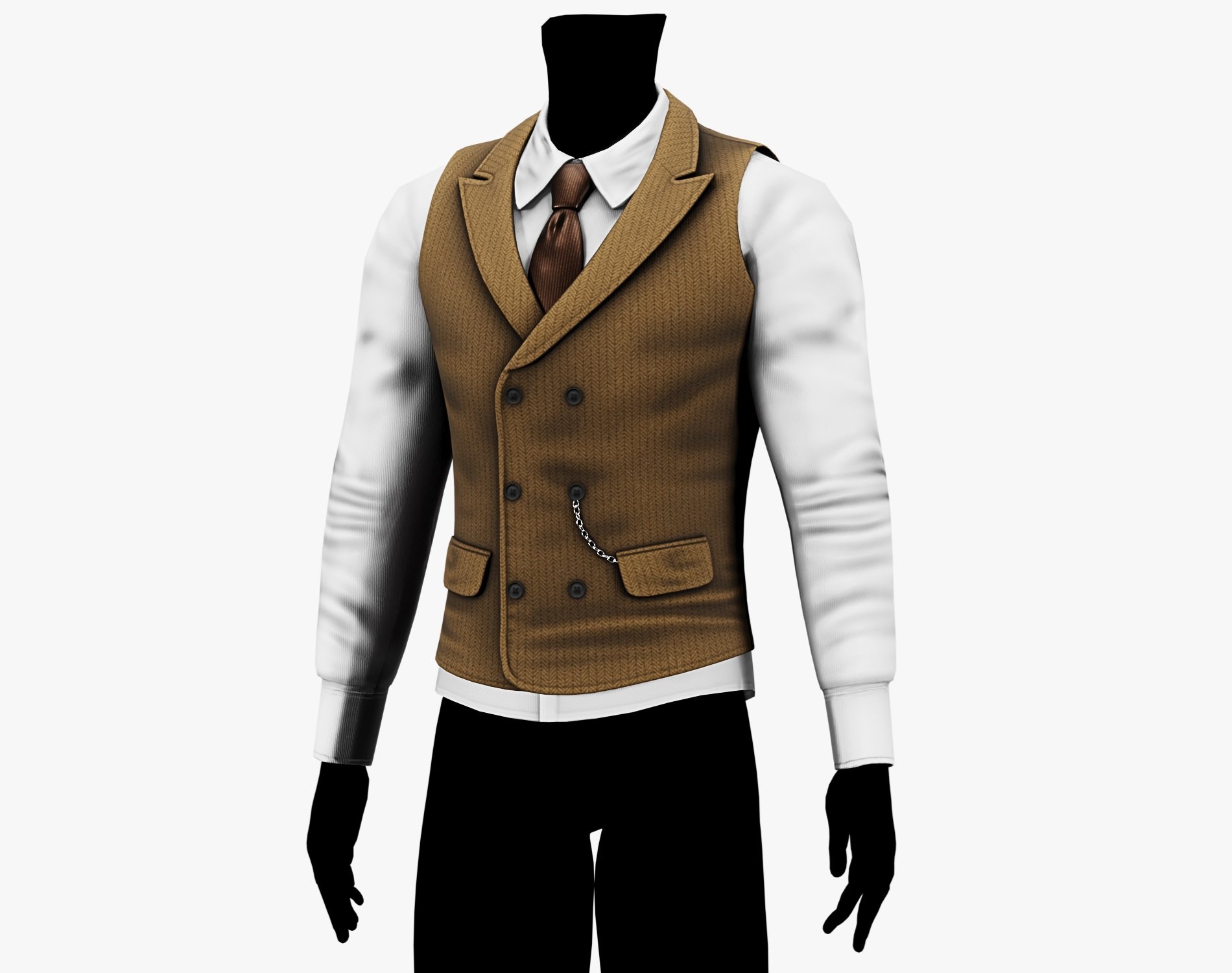 Suit Vest + Shirt Mafia Style Pack 01 | WOLVES STUDIO