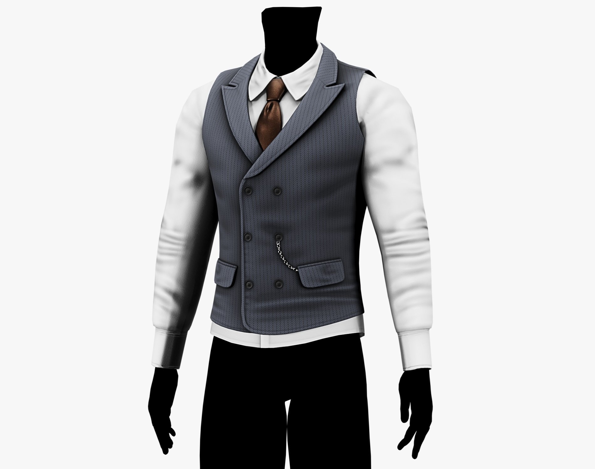 Suit Vest + Shirt Mafia Style Pack 01 | WOLVES STUDIO