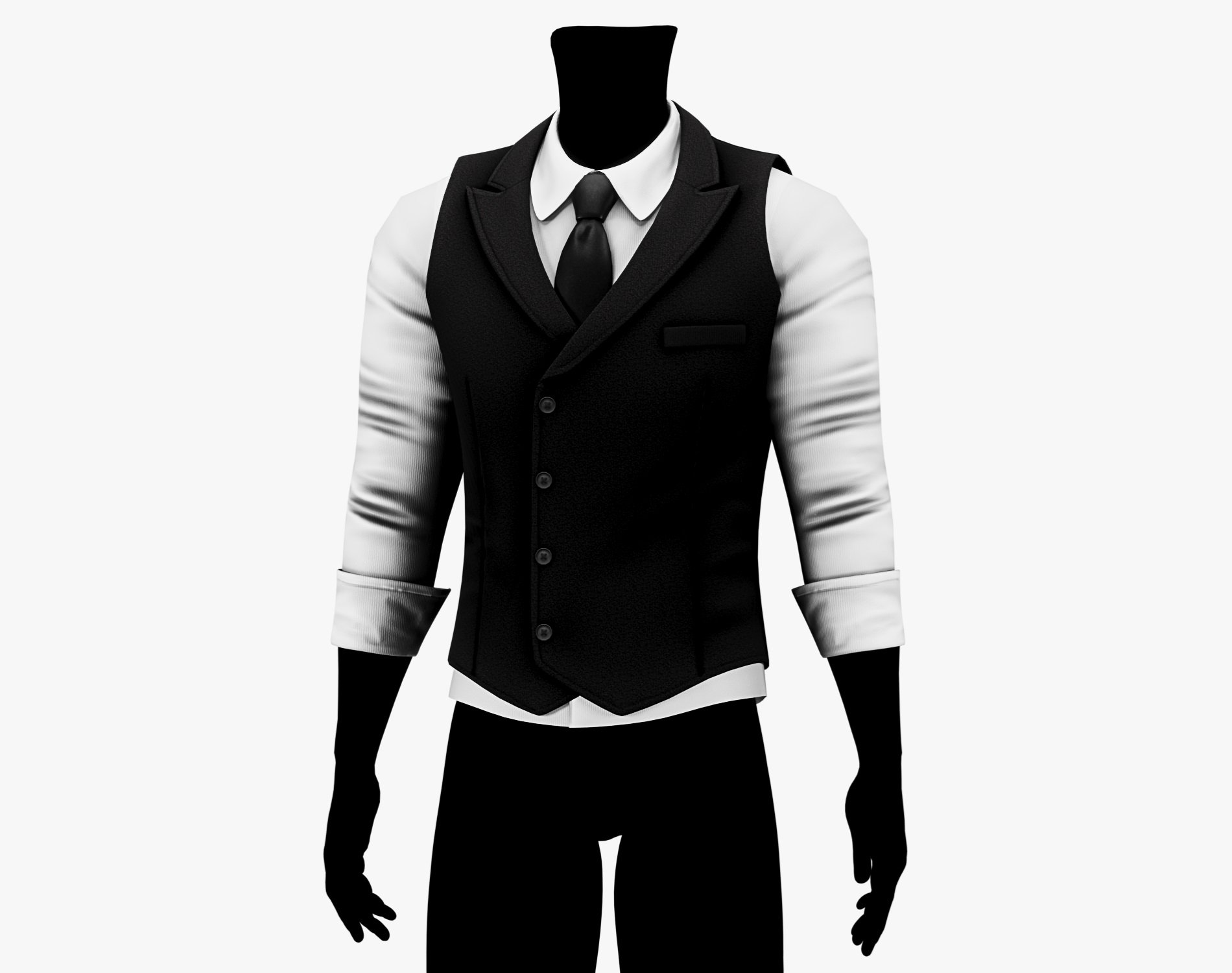 Suit Vest + Shirt Mafia Style Pack 02 | WOLVES STUDIO