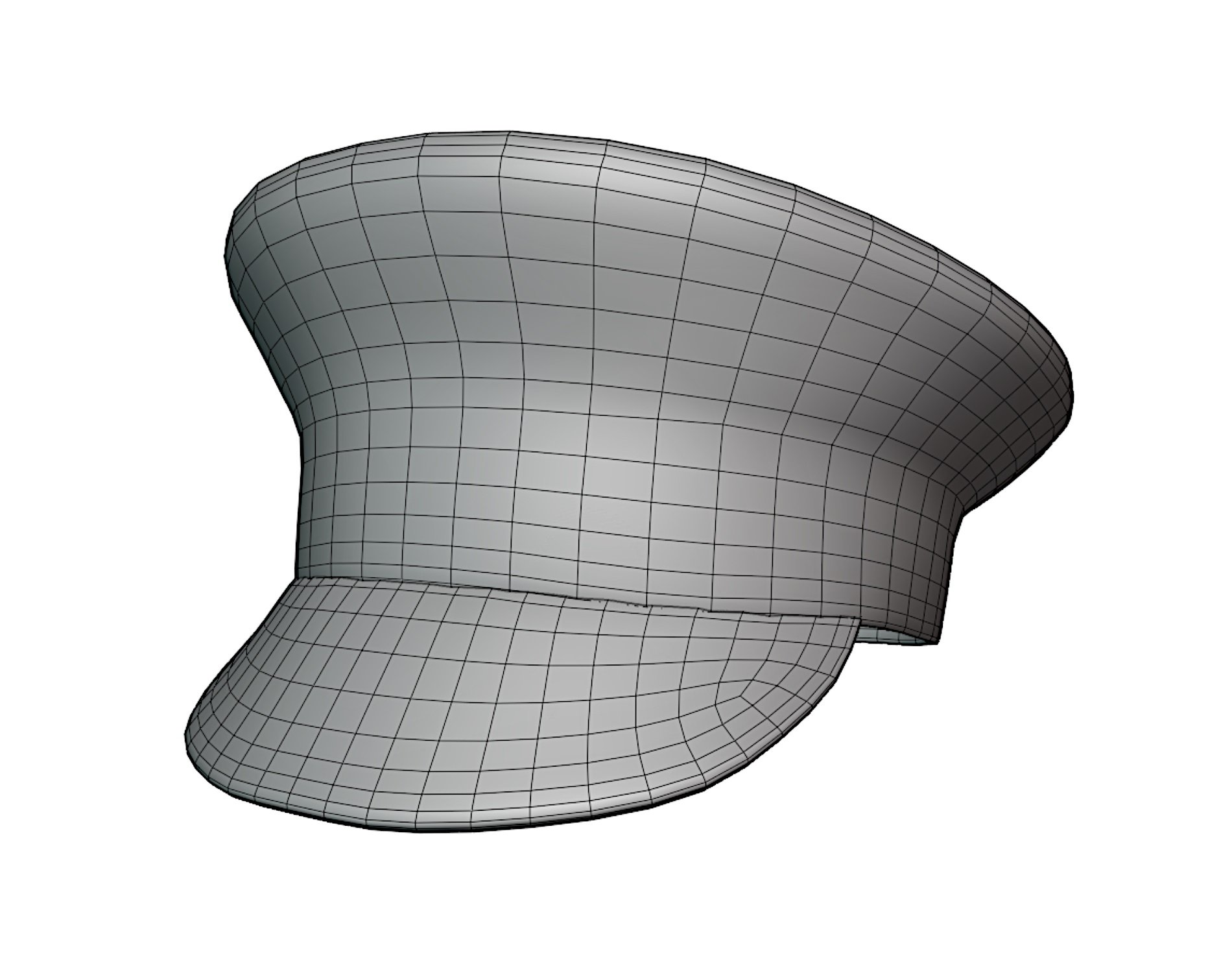 Black Latex Military Hat - Glossy High-Detail Accessory | WOLVES STUDIO