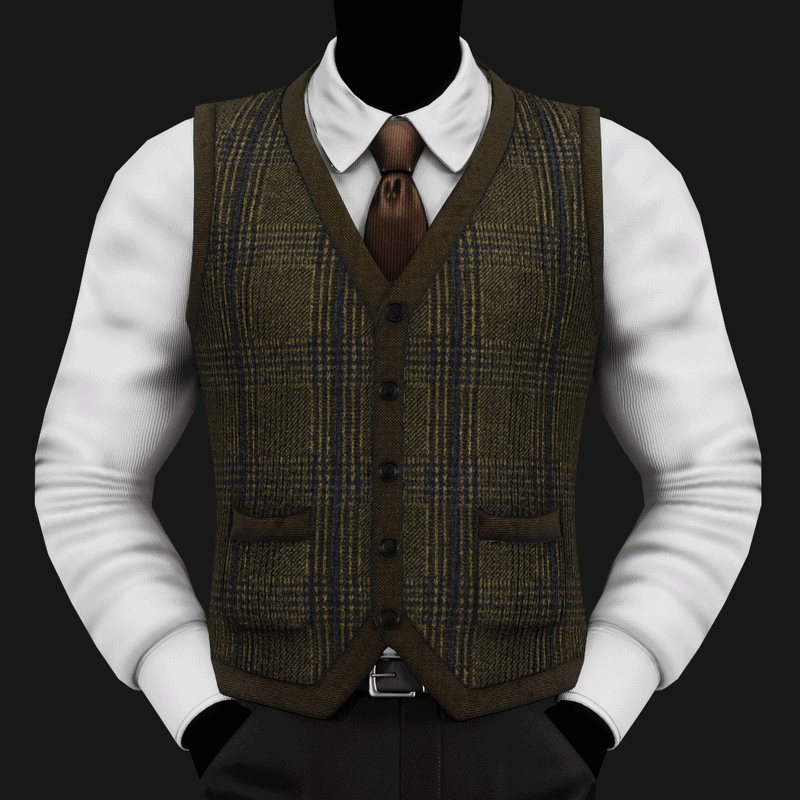 Vintage Plaid Sweater Vest Pack | WOLVES STUDIO