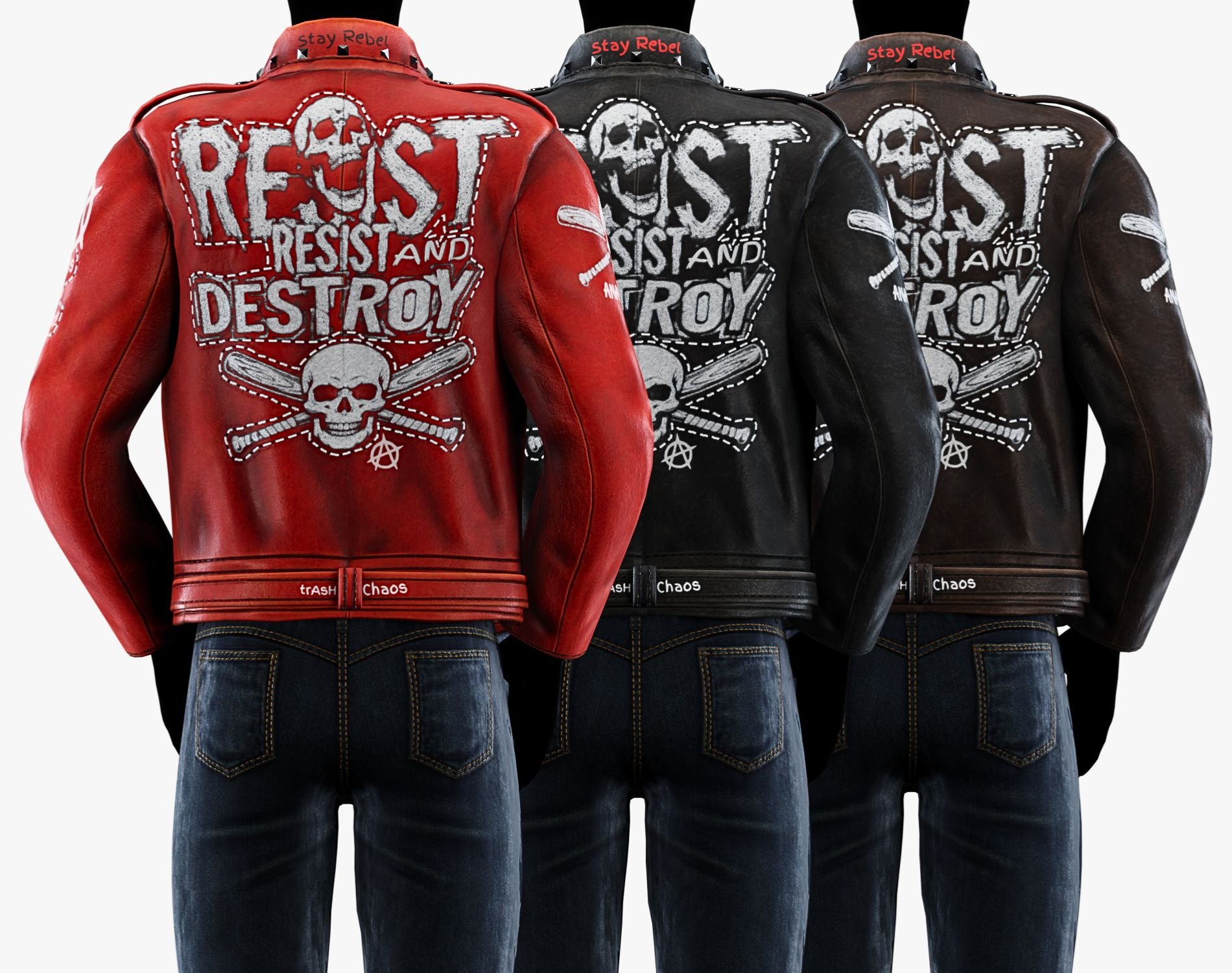 Punk Leather Jacket EBOY | WOLVES STUDIO