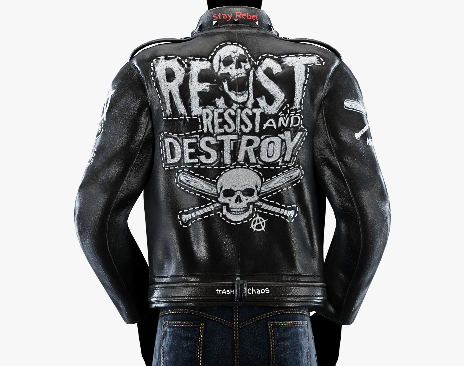Punk Leather Jacket EBOY | WOLVES STUDIO