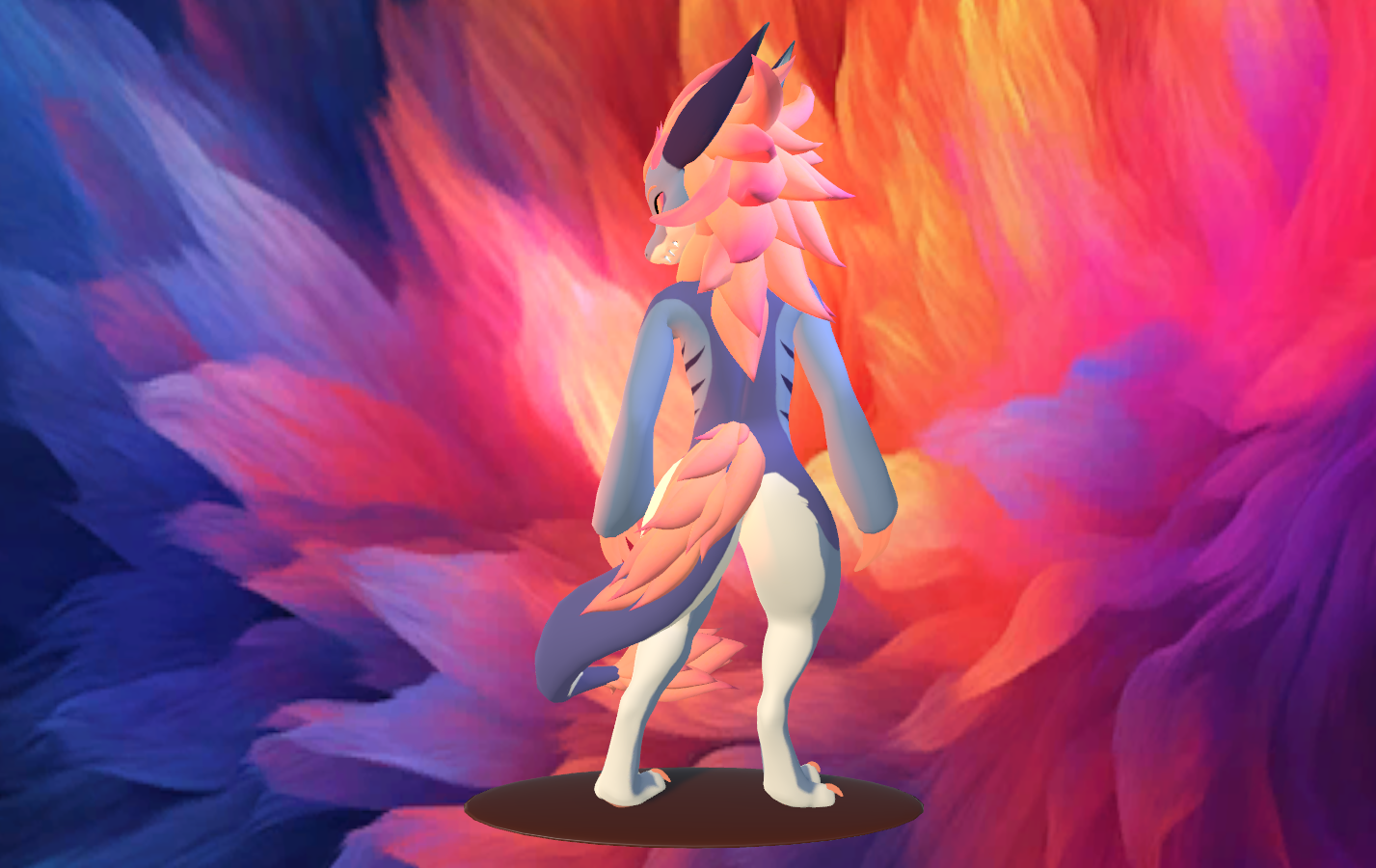 Blue Ember - Retexture For Wickerbeast King VRChat Avatar