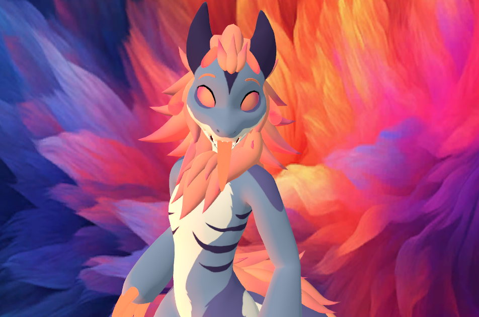 Blue Ember - Retexture For Wickerbeast King VRChat Avatar
