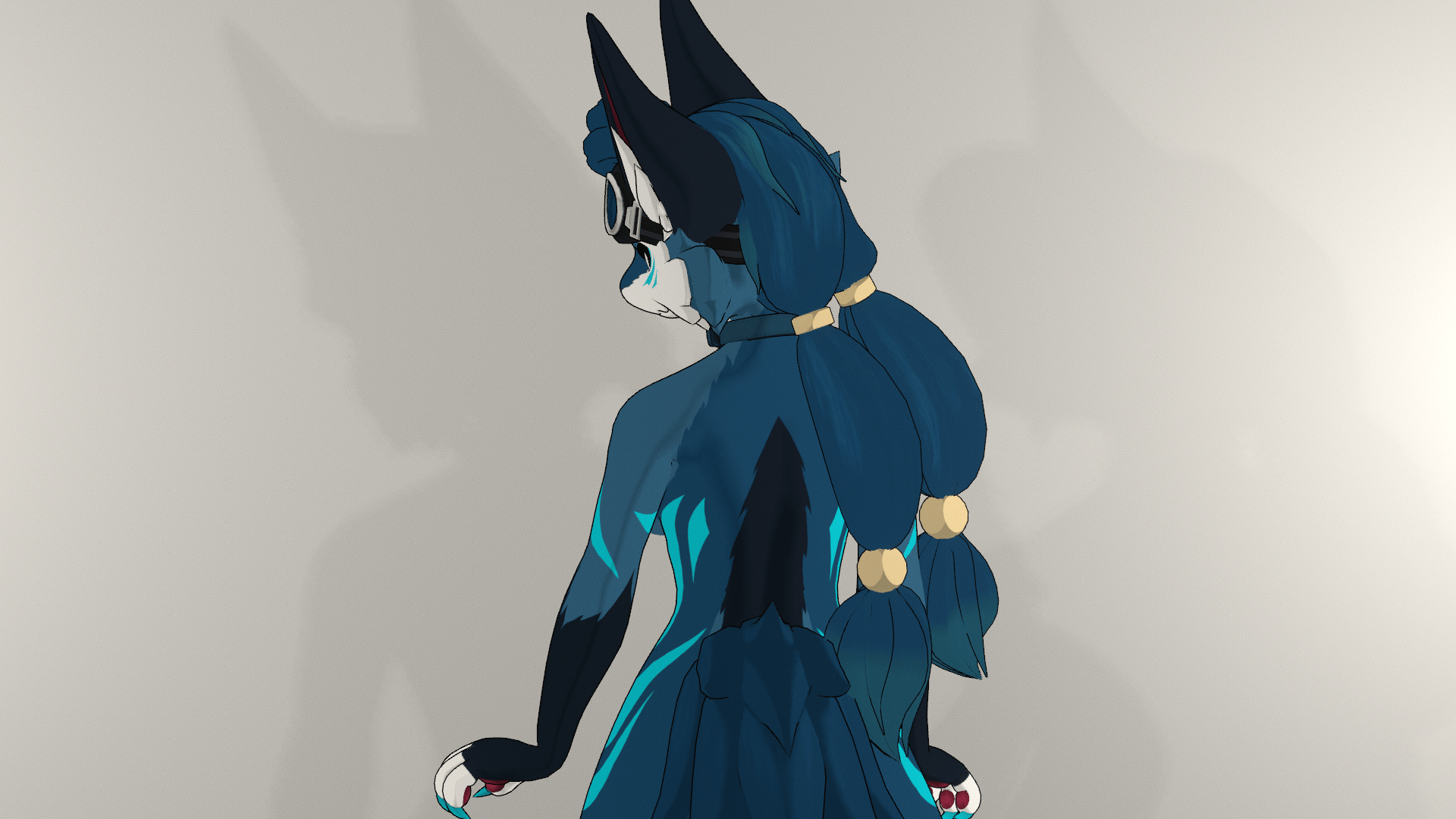 Pigtail Hair for Novabeast - VRChat Hair Accessory