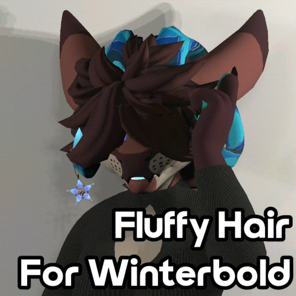 Fluffy Hair for Winterbold - VRChat Hair Accessory