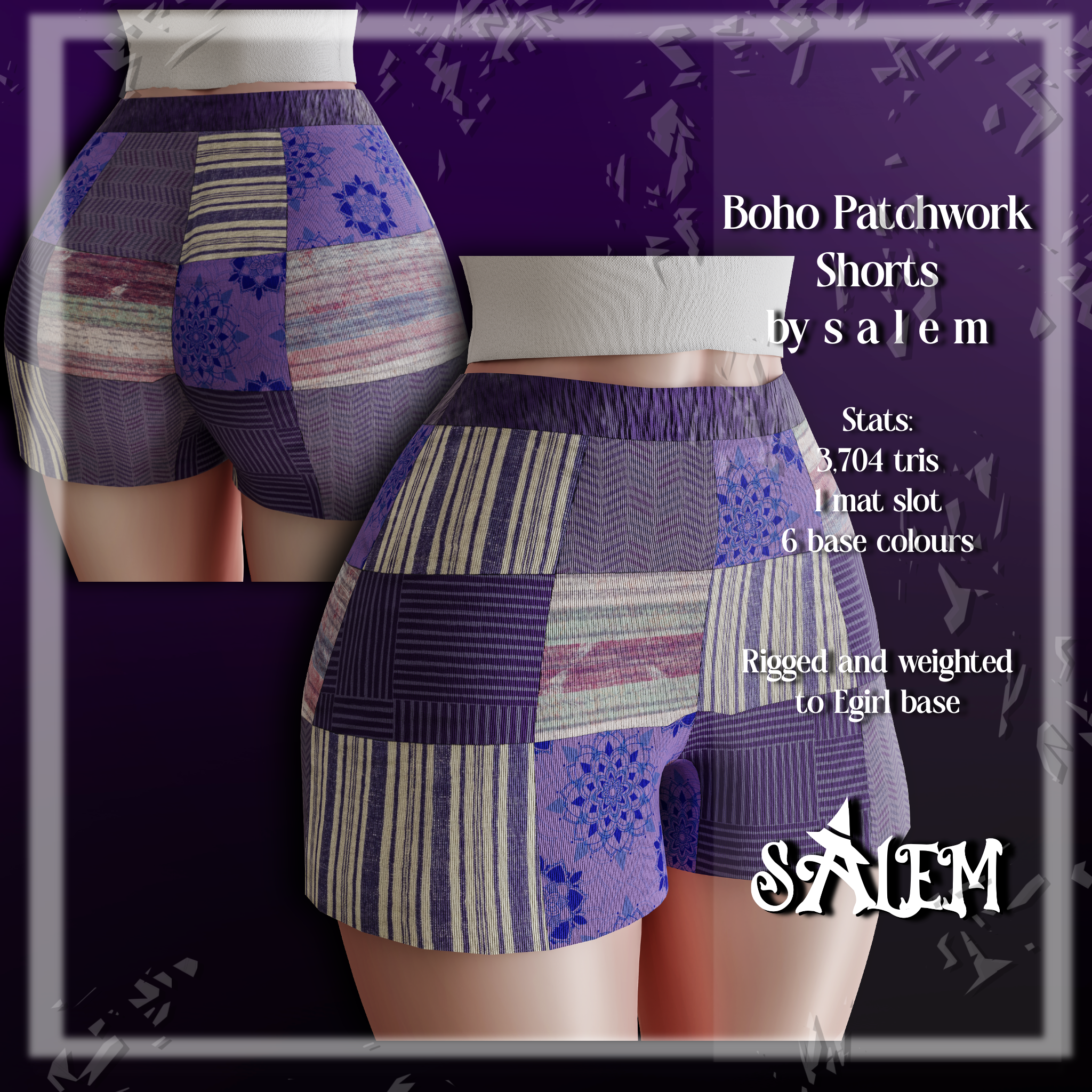 Boho Patchwork Shorts