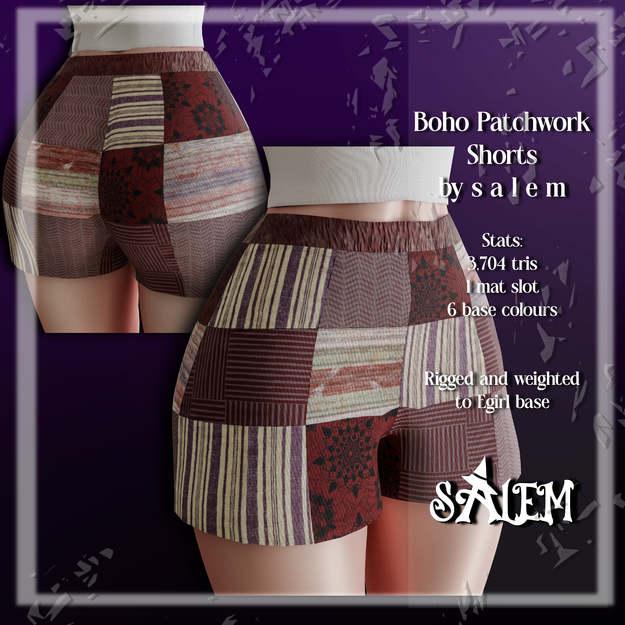 Boho Patchwork Shorts