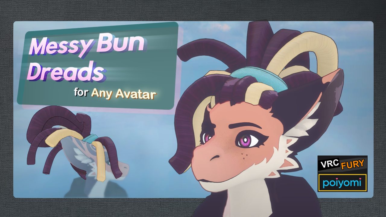 Messy Bun Dreads -- Hairstyle for VRChat