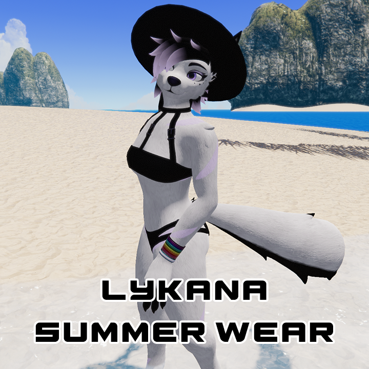 Lykana Summer Wear - Swim Suit, Hat Hair, Pride Bracelets