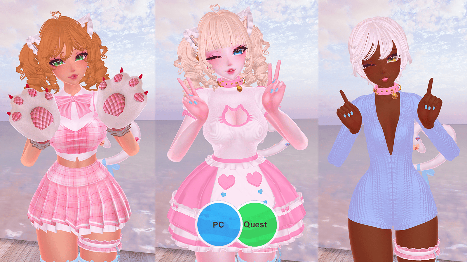 ♡ LUCILLE ♡ | VRCFT | Genderfluid Kitty Cutie | PC & Quest | VRChat Avatar