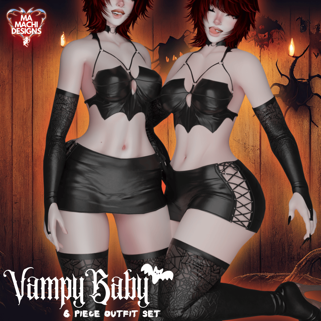 🦇 Vampy Baby Redux [6 pc Outfit Set - Venus & Zinpia EGirl]